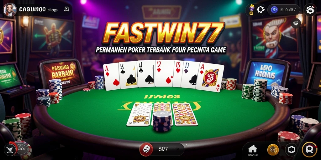Tampilan permainan Poker mendebarkan di FASTWIN77.