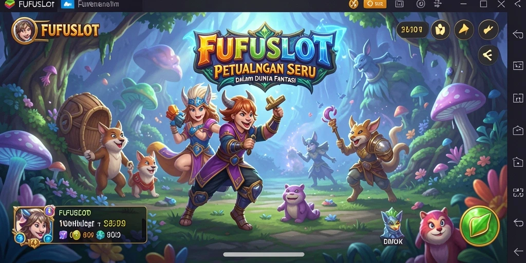 Tampilan gameplay yang mendebarkan dalam FUFUSLOT, menjelajahi dunia fantastis.