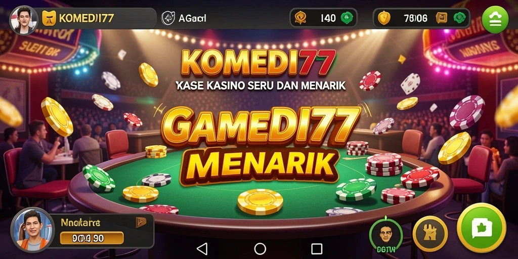 Screenshot gameplay KOMEDI77 menampilkan keseruan permainan Kasino.