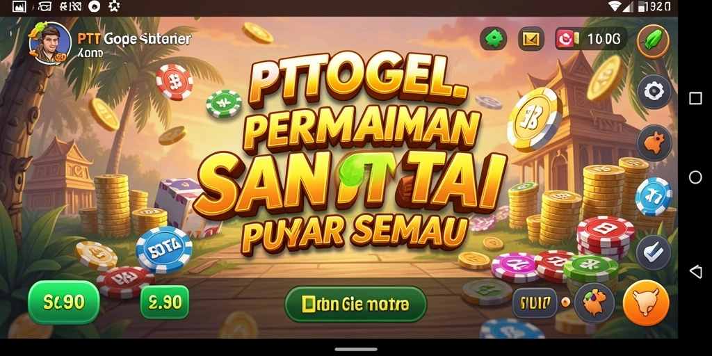Tangkapan layar PTTOGEL menampilkan gameplay santai dan penuh warna.