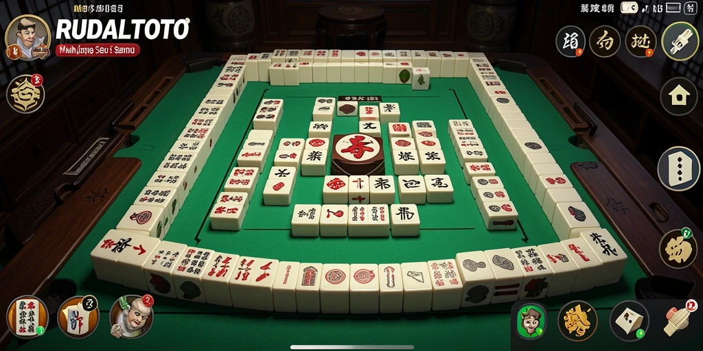 Tangkapan layar RUDALTOTO menunjukkan gameplay Mahjong yang seru dan interaktif.